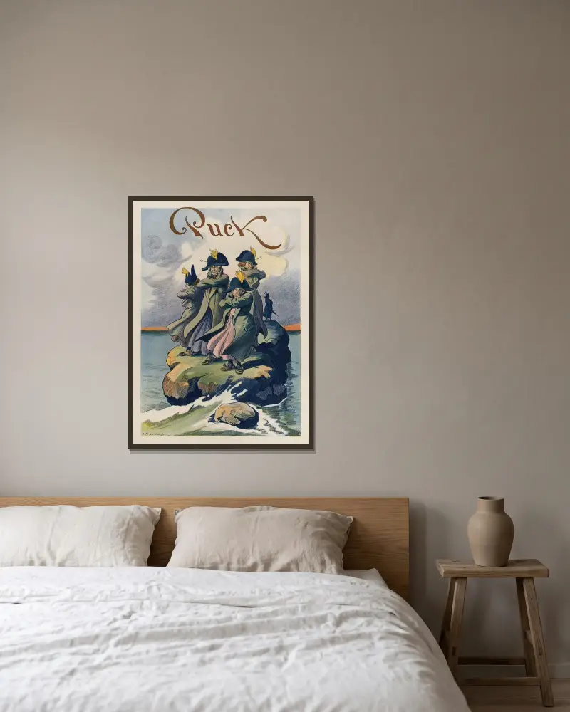 Ein Tipp für John Bull von Louis Glackens gerahmt an einer Wand