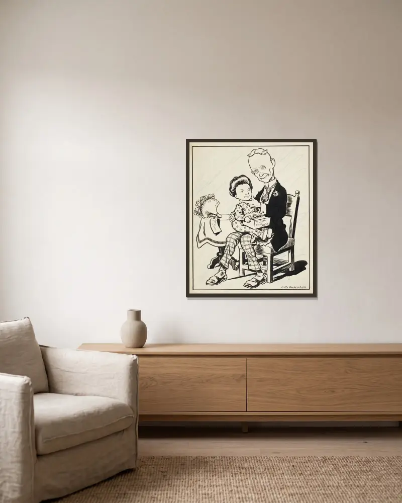 Amateurabend – 10 Dollar für die beste zehnminütige Predigt von Louis Glackens gerahmt an einer Wand