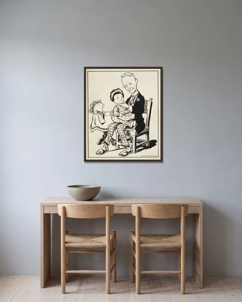 Amateurabend – 10 Dollar für die beste zehnminütige Predigt von Louis Glackens gerahmt an einer Wand