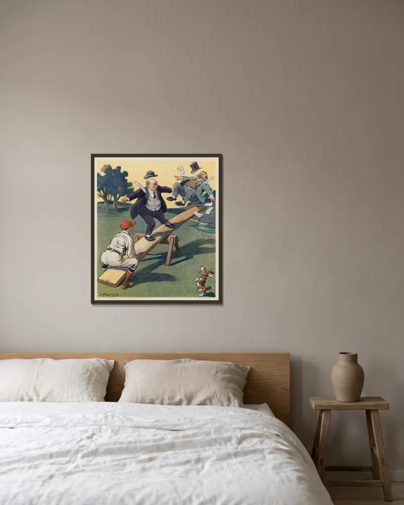 Getting his bumps von Louis Glackens gerahmt an einer Wand