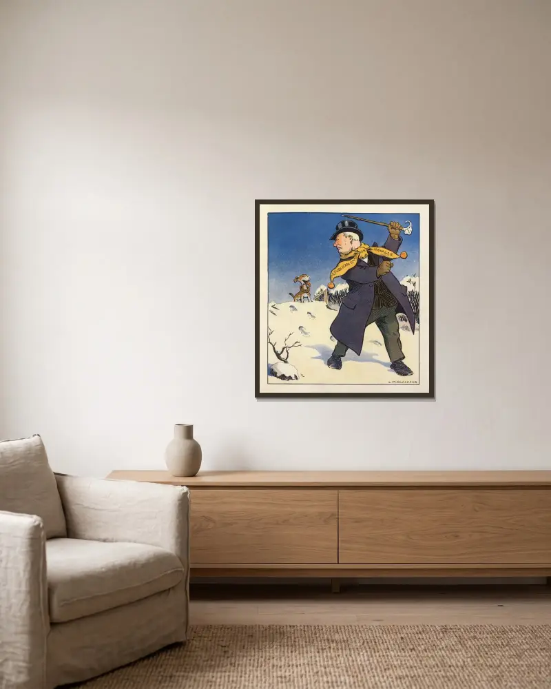 Go home! D’yer hear me, Go home! von Louis Glackens gerahmt an einer Wand