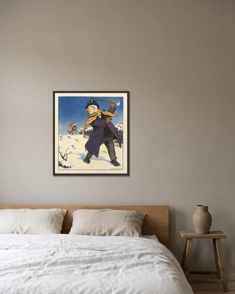 Go home! D’yer hear me, Go home! von Louis Glackens gerahmt an einer Wand