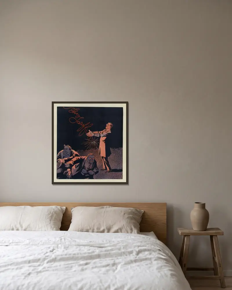 Er wagt es, sie zu berühren von Louis Glackens gerahmt an einer Wand