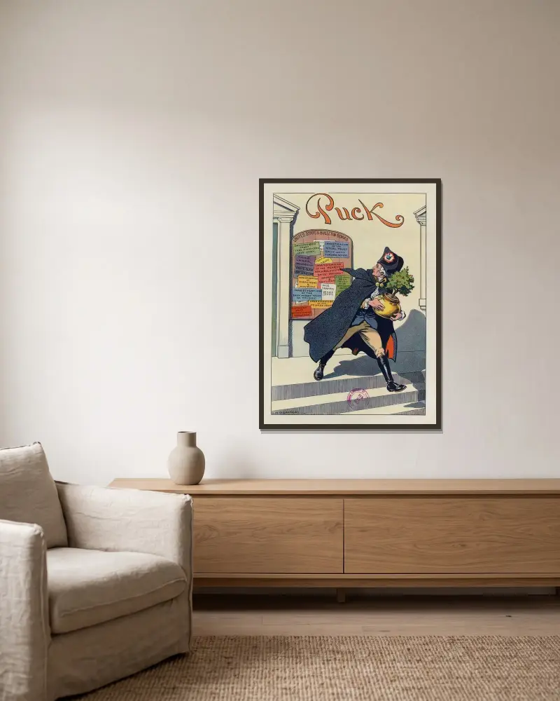Er hatte eine Ahnung von Louis Glackens gerahmt an einer Wand