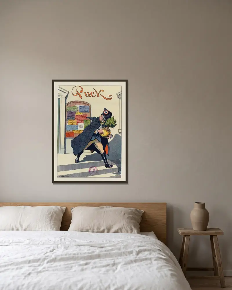 Er hatte eine Ahnung von Louis Glackens gerahmt an einer Wand