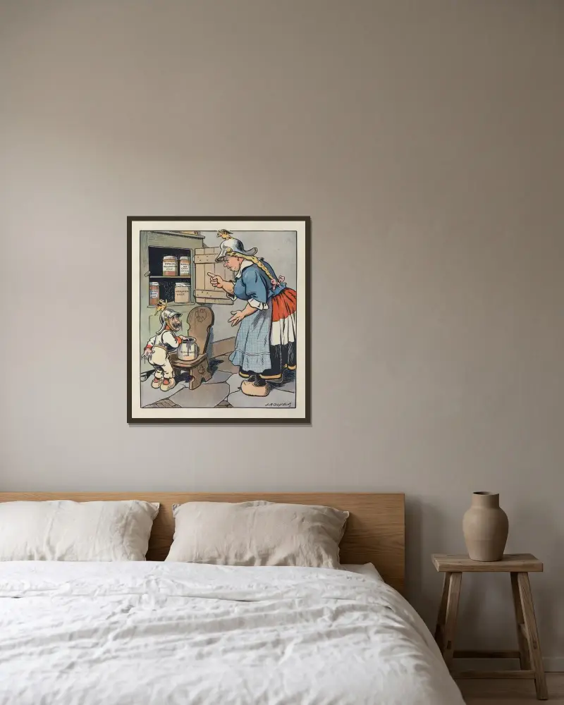 Im deutschen Marmeladenschrank von Louis Glackens gerahmt an einer Wand