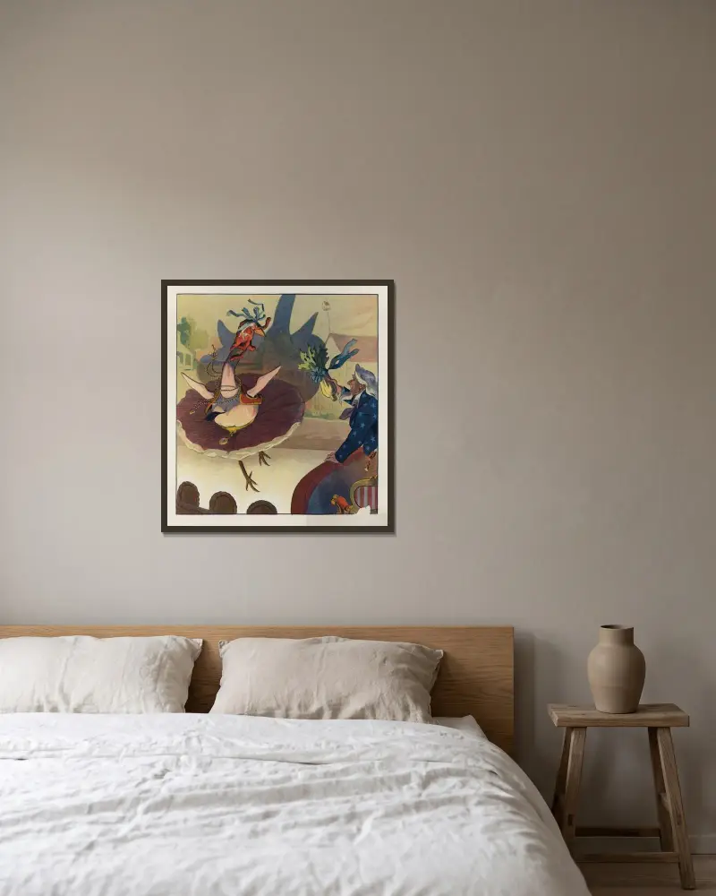 Die Primaballerina von Louis Glackens gerahmt an einer Wand
