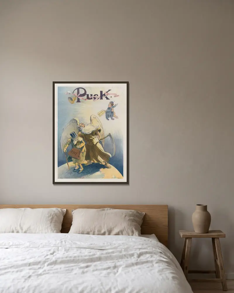 Schaut mal, wer da ist! von Louis Glackens gerahmt an einer Wand