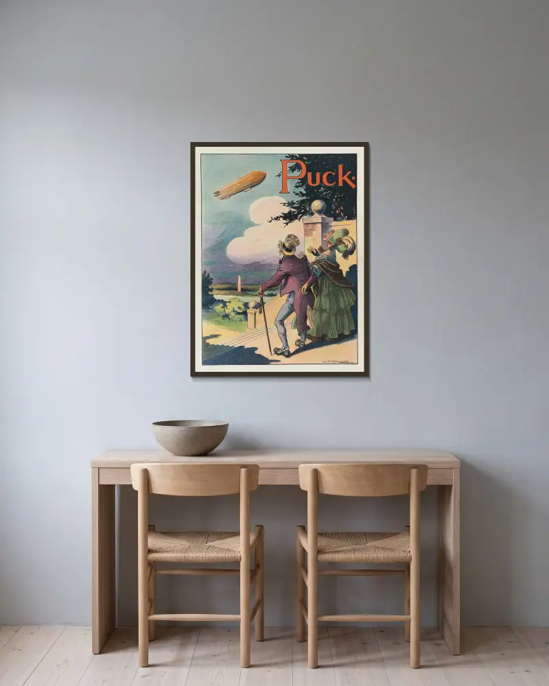 In ihren Gewohnheiten festgefahren von Louis Glackens gerahmt an einer Wand
