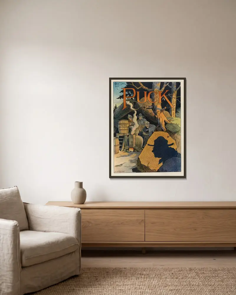 Beschattet! von Louis Glackens gerahmt an einer Wand