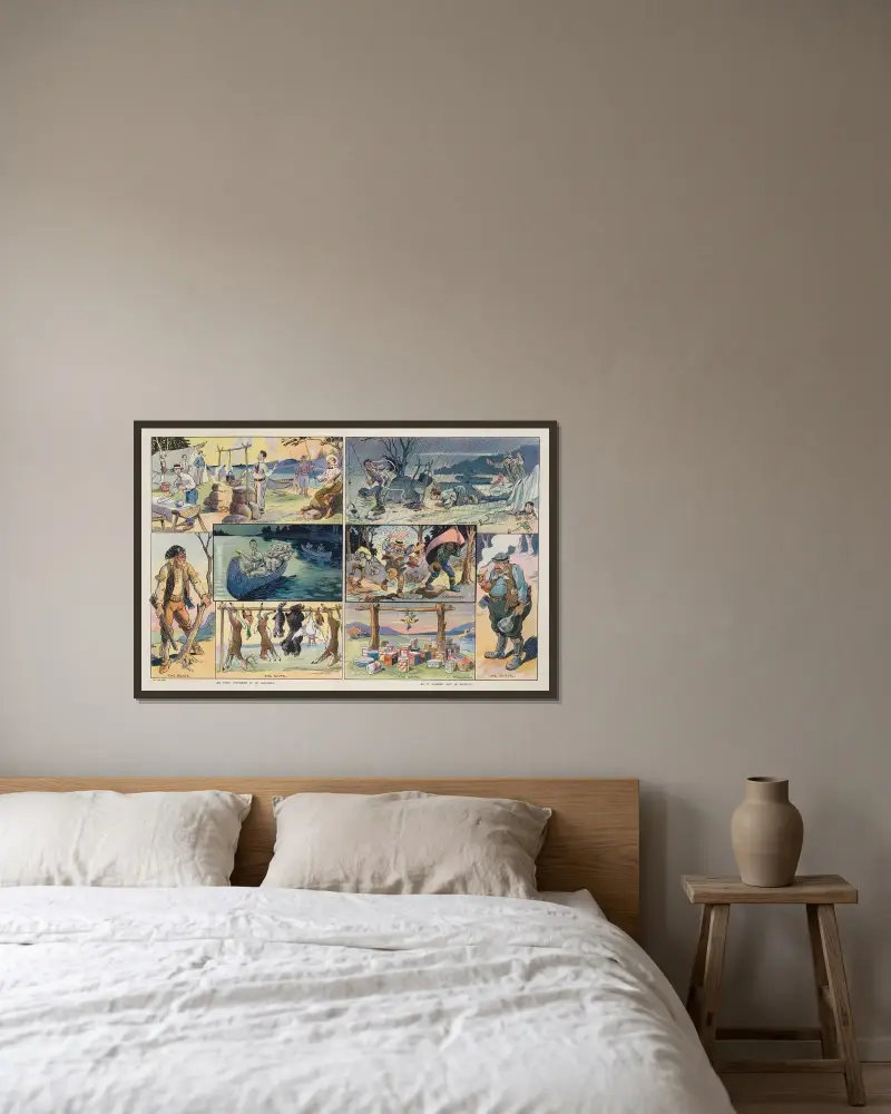 Der Campingausflug von Louis Glackens gerahmt an einer Wand