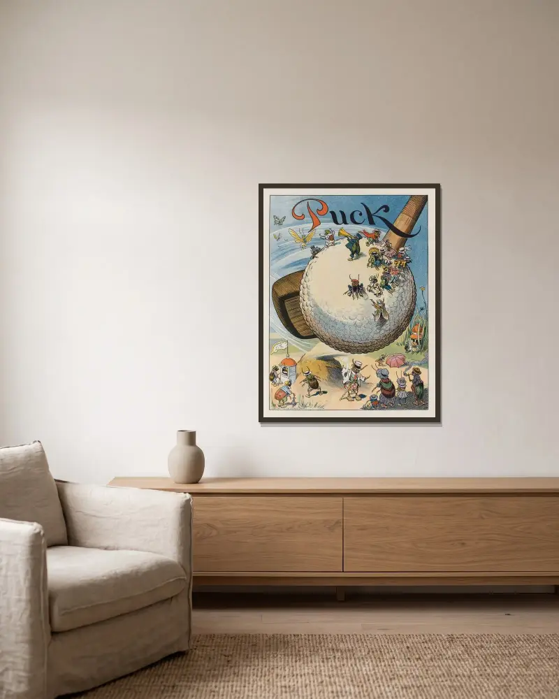 Die Luftschiff-Begeisterung von Louis Glackens gerahmt an einer Wand