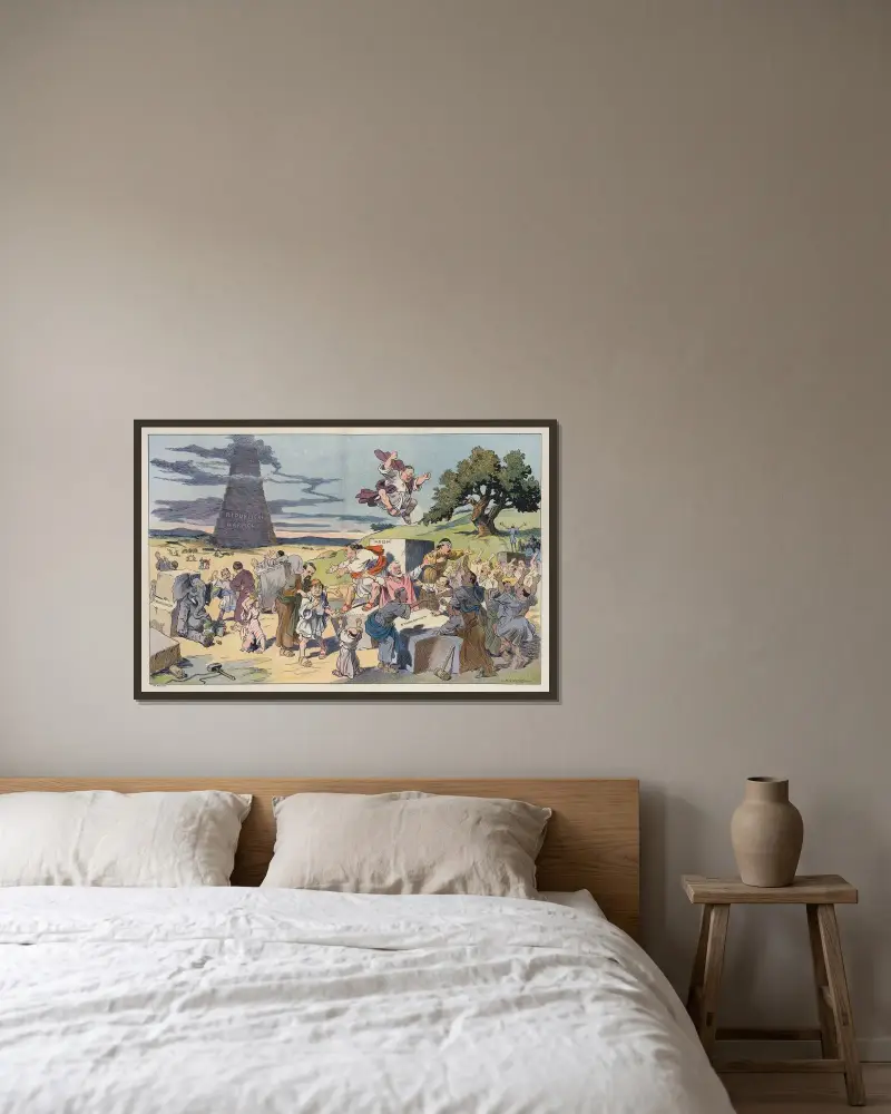 Die Verwirrung der Sprachen von Louis Glackens gerahmt an einer Wand