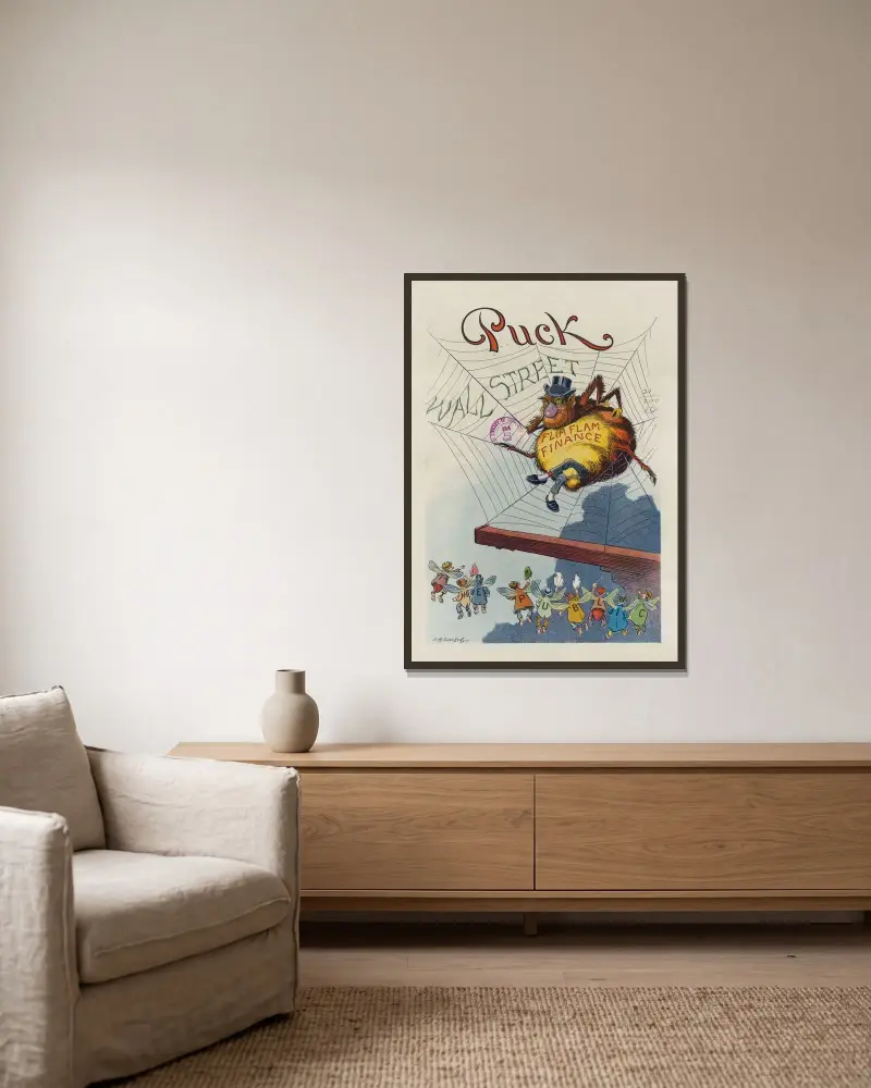 Die Fliegen wurden klug von Louis Glackens gerahmt an einer Wand