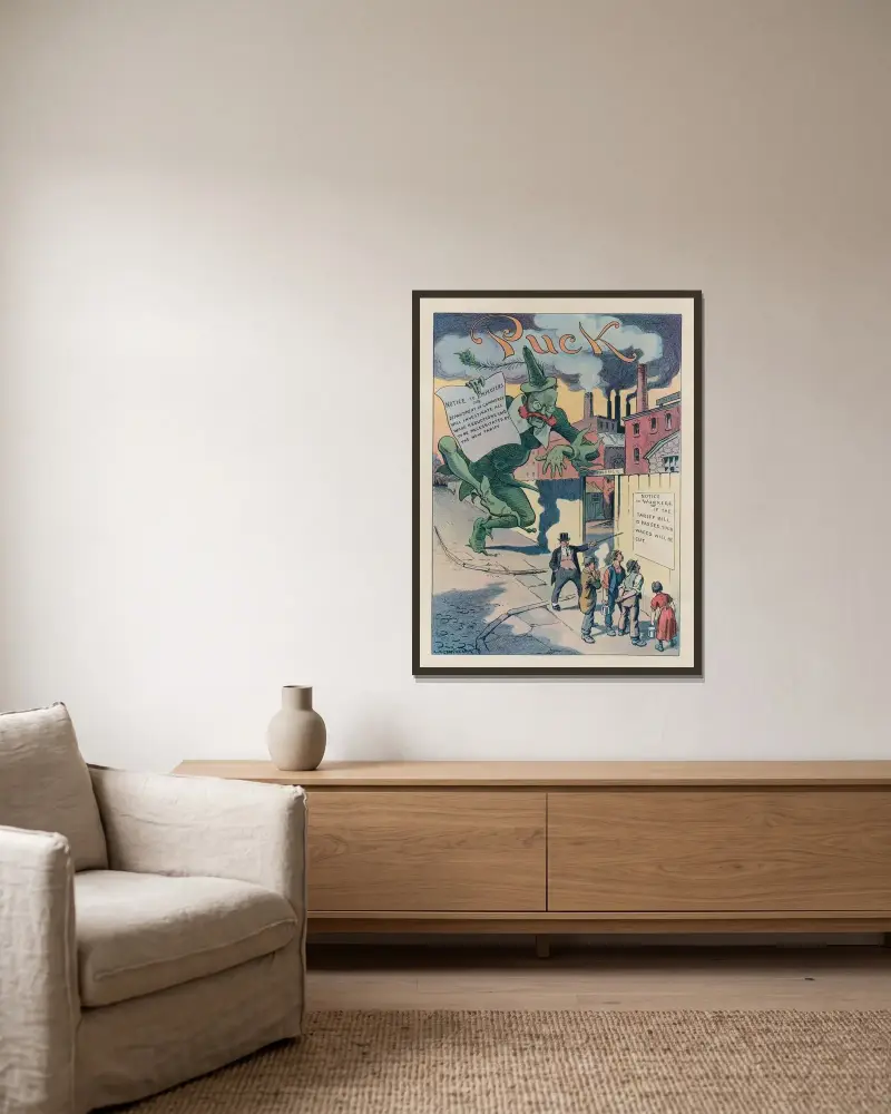 Der Kobold kriegt dich, wenn du nicht aufpasst! von Louis Glackens gerahmt an einer Wand
