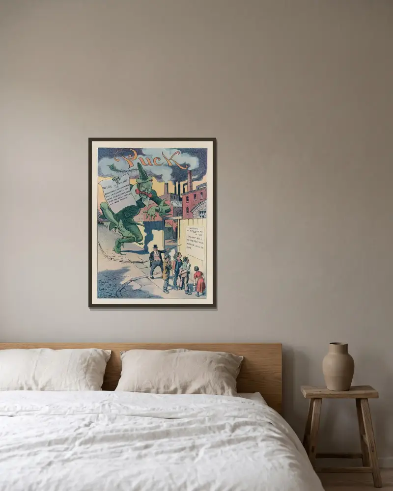 Der Kobold kriegt dich, wenn du nicht aufpasst! von Louis Glackens gerahmt an einer Wand