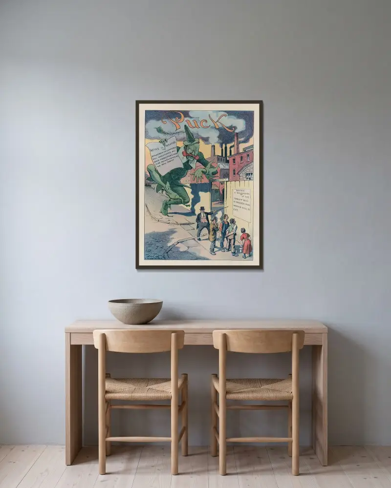 Der Kobold kriegt dich, wenn du nicht aufpasst! von Louis Glackens gerahmt an einer Wand