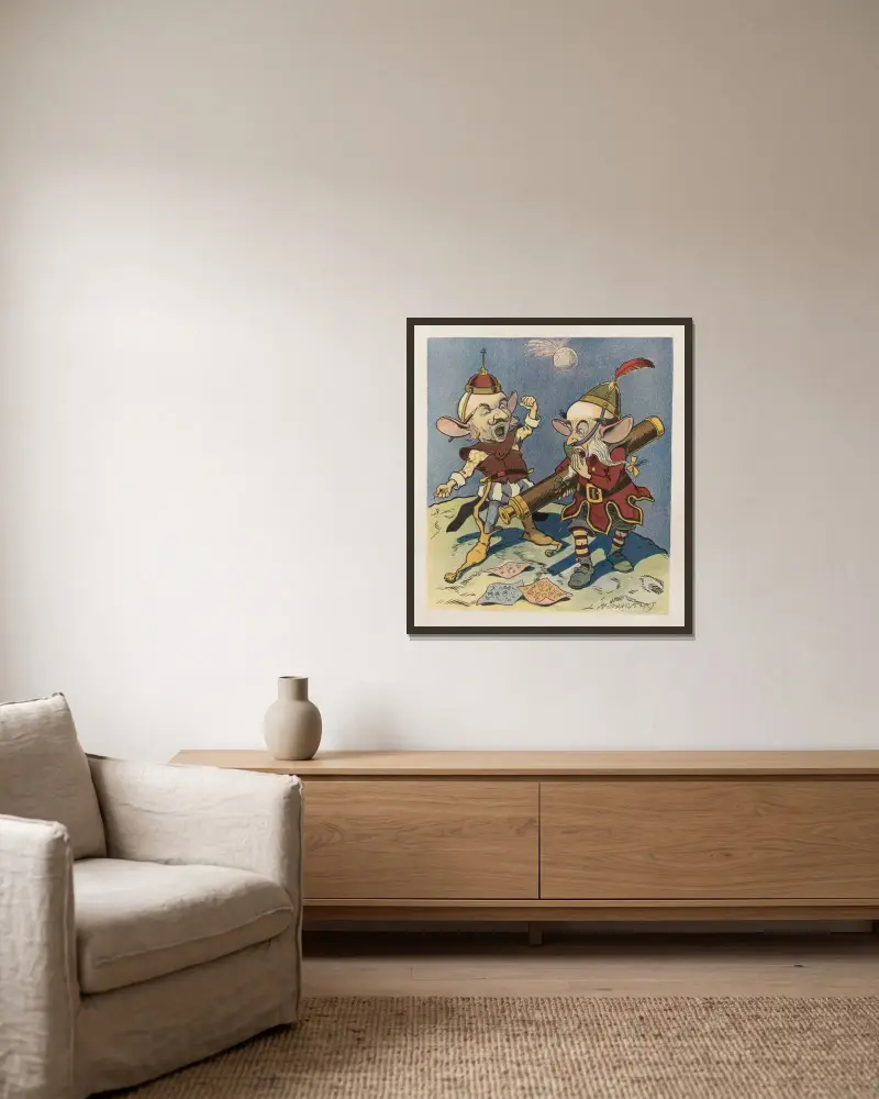 Das Wichtigste im Universum von Louis Glackens gerahmt an einer Wand