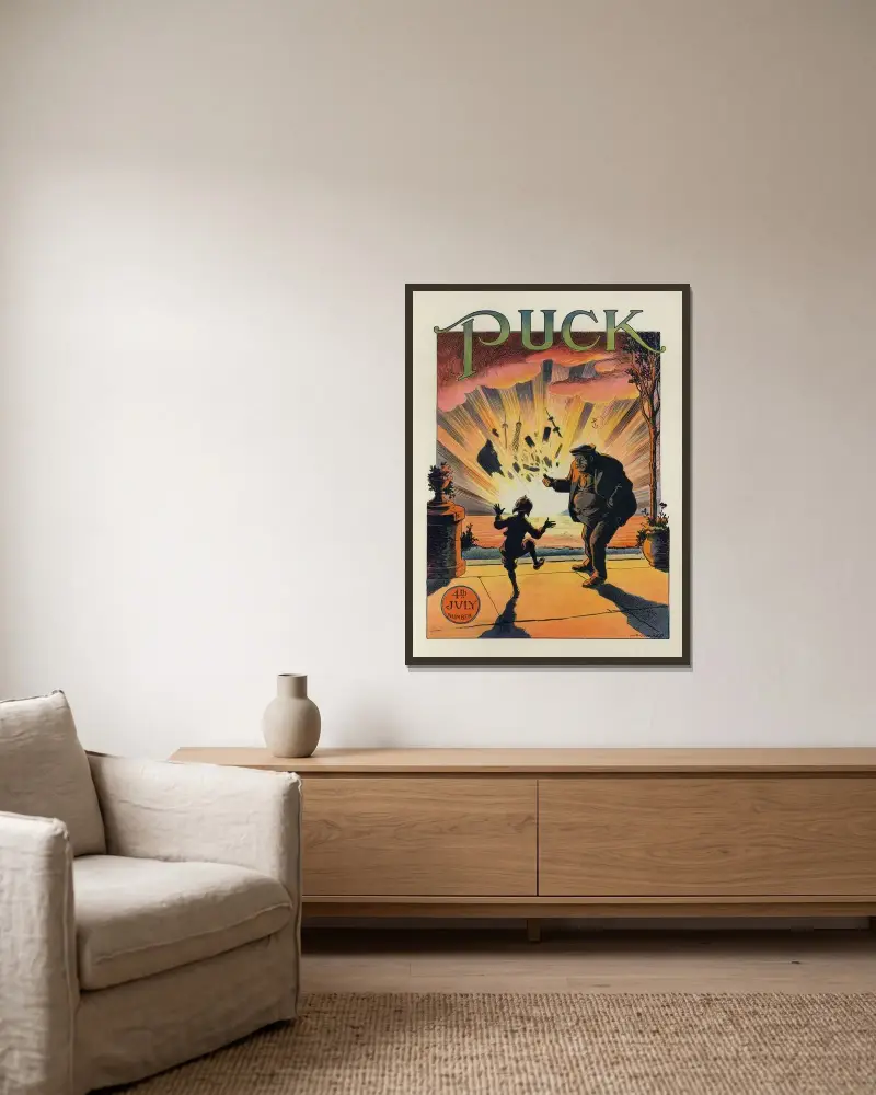 Das vierte Kind der Reichen von Louis Glackens gerahmt an einer Wand