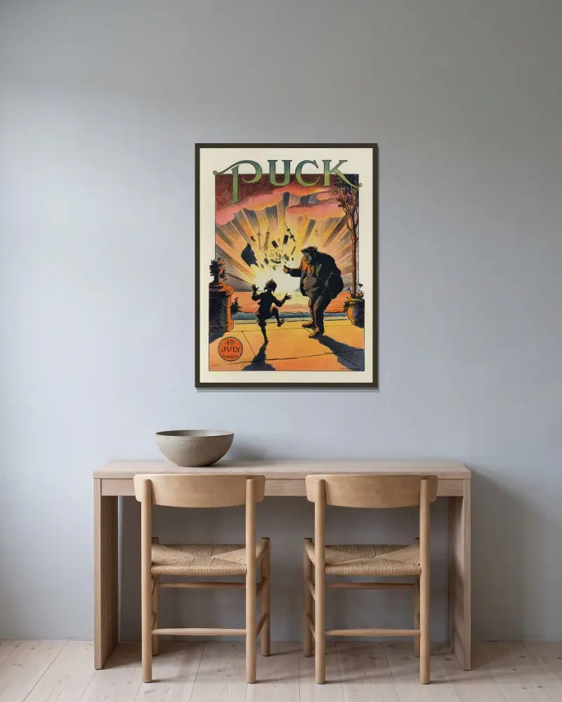 Das vierte Kind der Reichen von Louis Glackens gerahmt an einer Wand