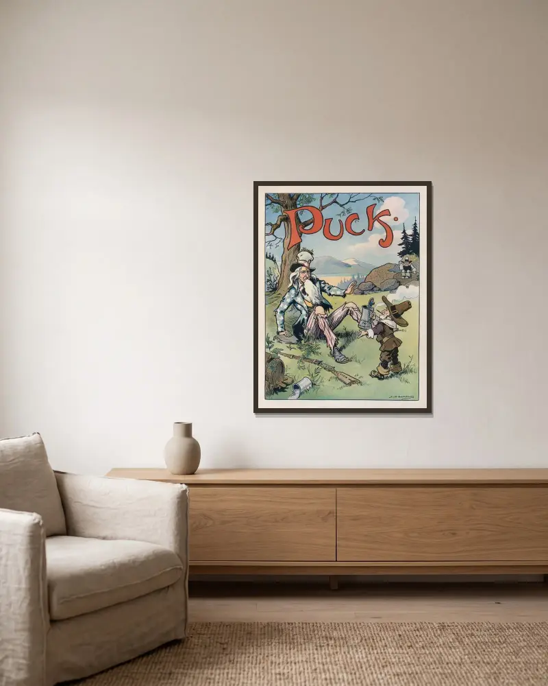Die Erweckung von Rip von Louis Glackens gerahmt an einer Wand