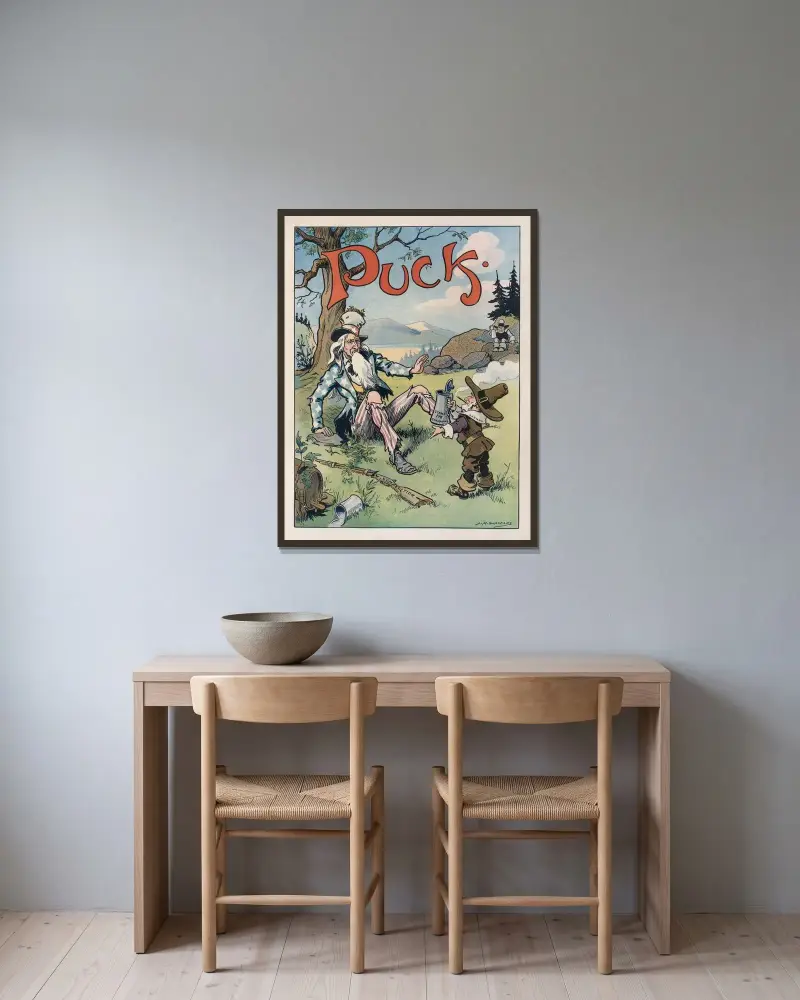 Die Erweckung von Rip von Louis Glackens gerahmt an einer Wand