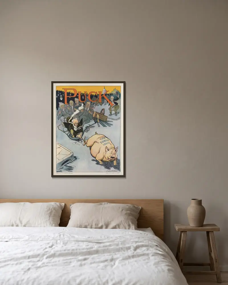 Die Ausreißerin von Louis Glackens gerahmt an einer Wand