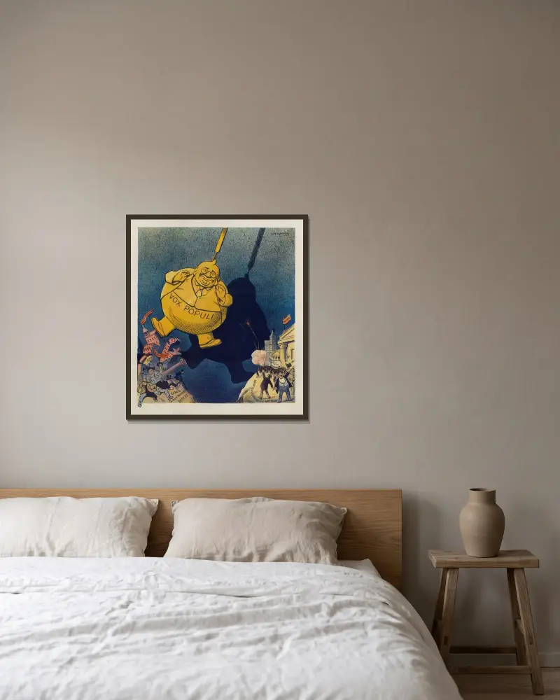Das Schwanken des Pendels von Louis Glackens gerahmt an einer Wand