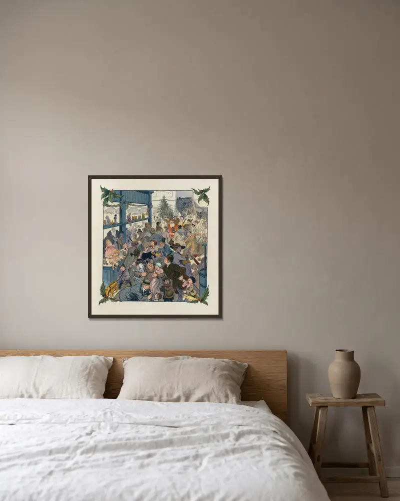 Die Spielzeugabteilung von Louis Glackens gerahmt an einer Wand