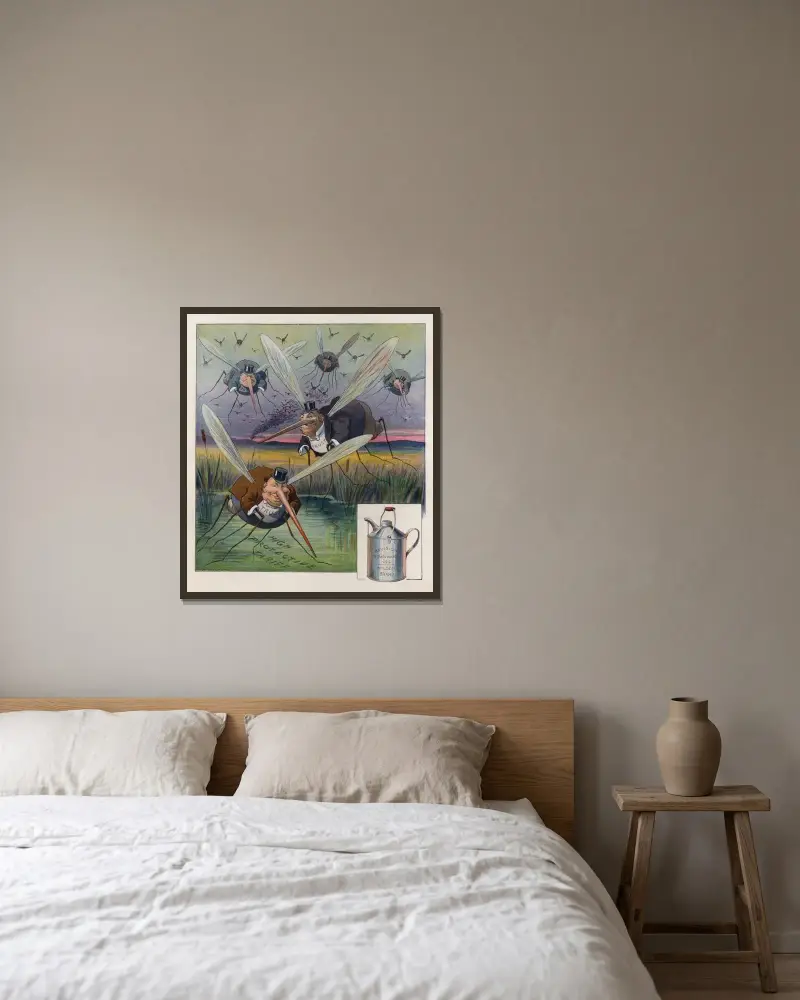 To swat ’em is waste of time von Louis Glackens gerahmt an einer Wand