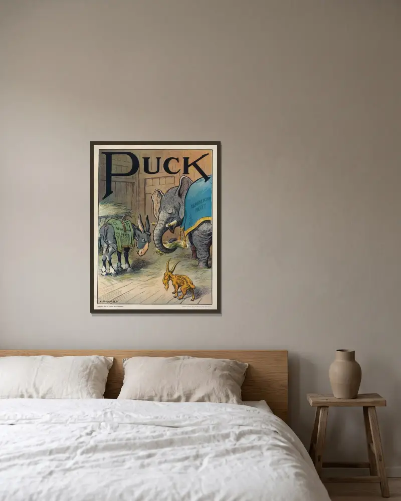 Wer bist du von Louis Glackens gerahmt an einer Wand