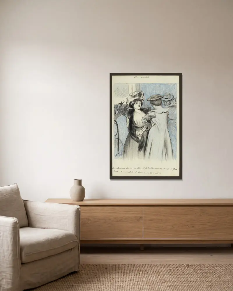 Im Moulin von Fernand Louis Gottlob gerahmt an einer Wand