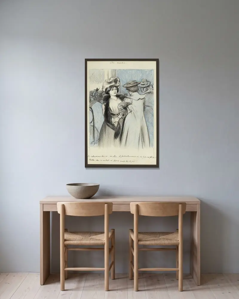 Im Moulin von Fernand Louis Gottlob gerahmt an einer Wand