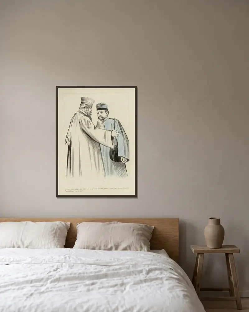 Ceux en robe av Fernand Louis Gottlob inramad på en vägg