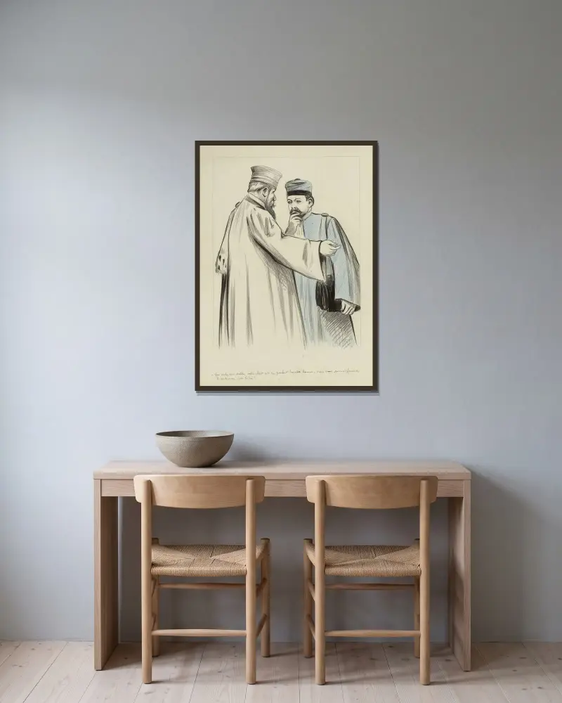 Ceux en robe av Fernand Louis Gottlob inramad på en vägg