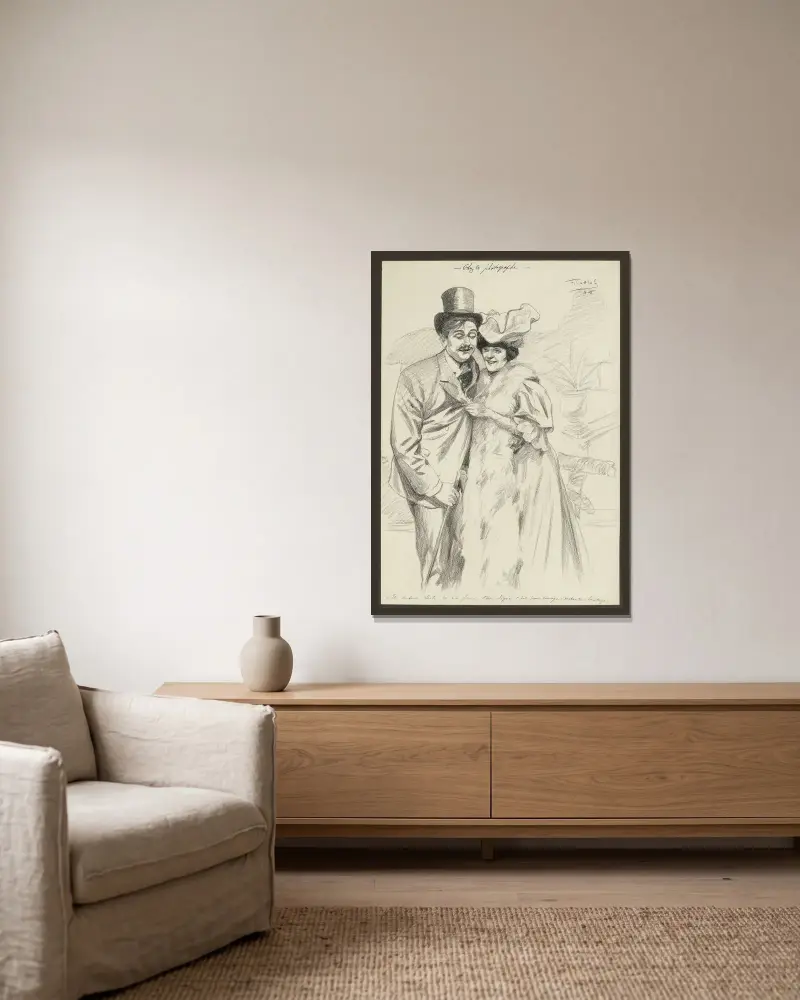 Hos fotografen av Fernand Louis Gottlob inramad på en vägg