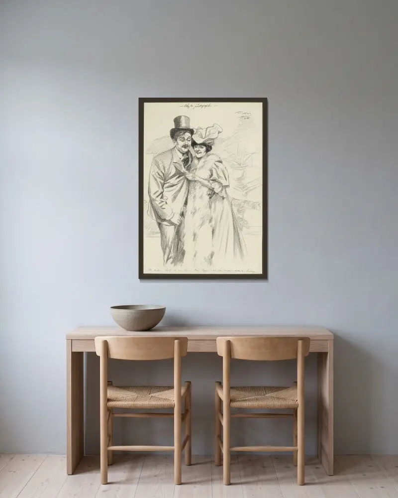 Hos fotografen av Fernand Louis Gottlob inramad på en vägg