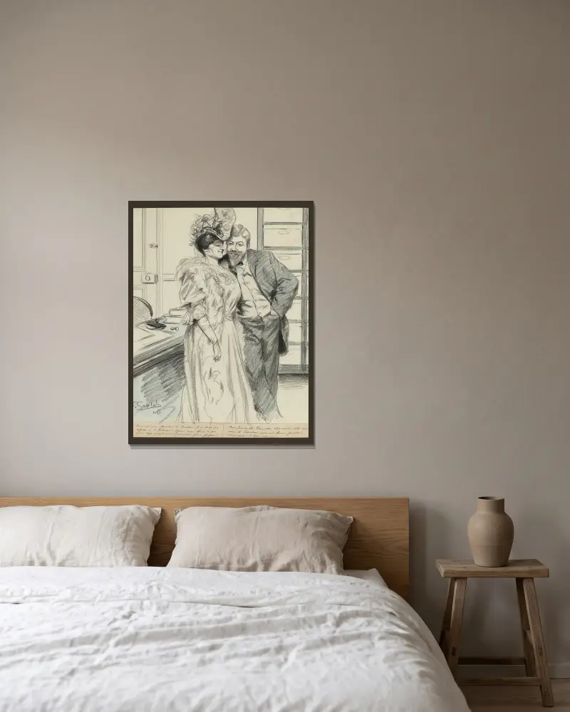 Comment donc Monsieur le directeur, je ne peux pas refuser à l’Intérieur pour mon frère, ce que j’ai déjà accordé au Com av Fernand Louis Gottlob inramad på en vägg