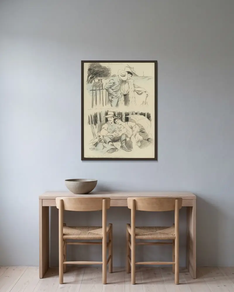 Facheuse Feststellung von Fernand Louis Gottlob gerahmt an einer Wand