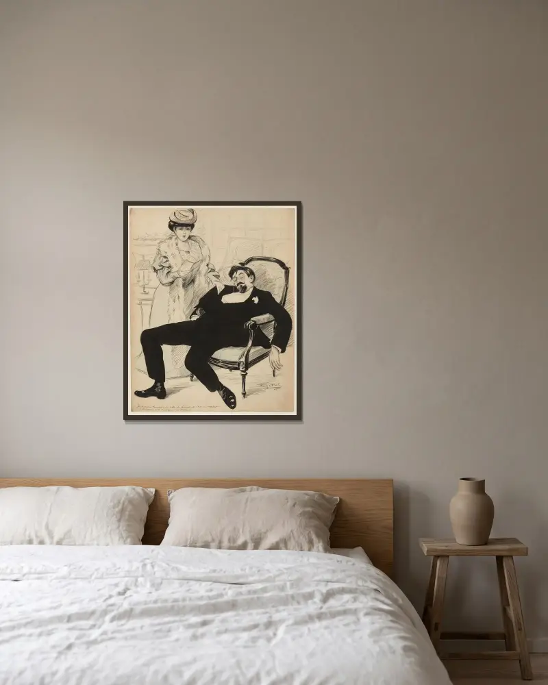 Je croyais trouver une lettre de femme et c’est un exploit d’huissier, c’est moi qui suis saisie av Fernand Louis Gottlob inramad på en vägg