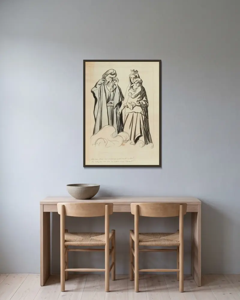 Där uppe av Fernand Louis Gottlob inramad på en vägg