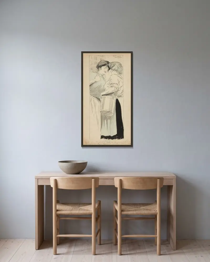 Ja, meine Liebe, ich habe ihm heute seine Hemden gebügelt, er ist Abgeordneter, bald wird er Minister sein, und da ist er von Fernand Louis Gottlob gerahmt an einer Wand