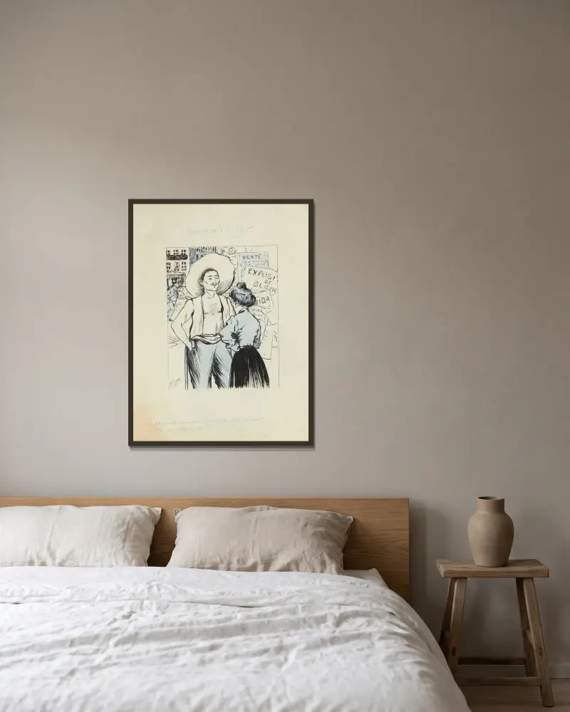 Vous m’en direz tant av Fernand Louis Gottlob inramad på en vägg