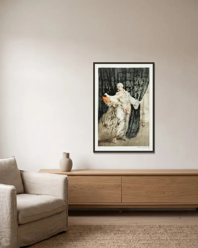Don Juan von Louis Icart gerahmt an einer Wand