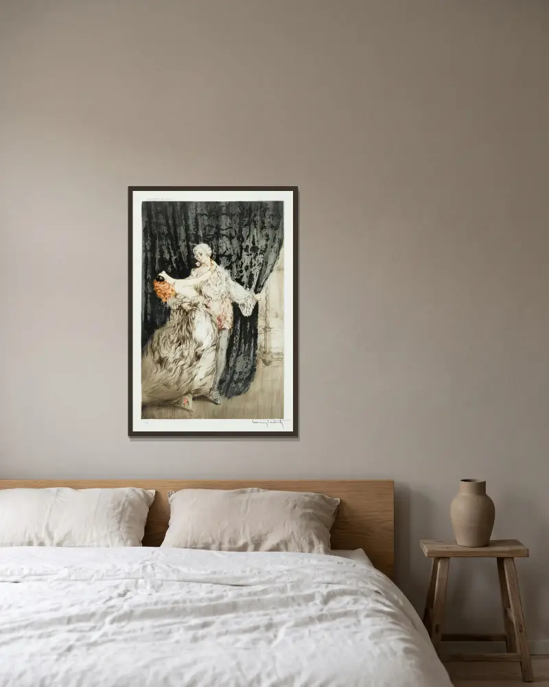 Don Juan von Louis Icart gerahmt an einer Wand