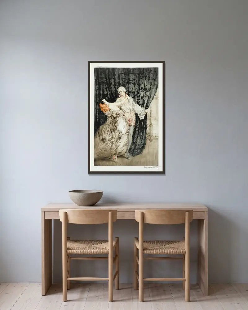 Don Juan von Louis Icart gerahmt an einer Wand