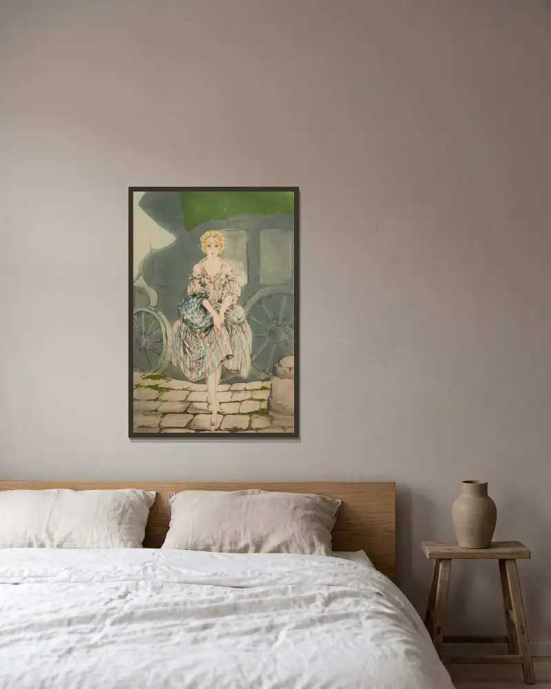 Krásná dáma, Louis Icart v rámu na stěně