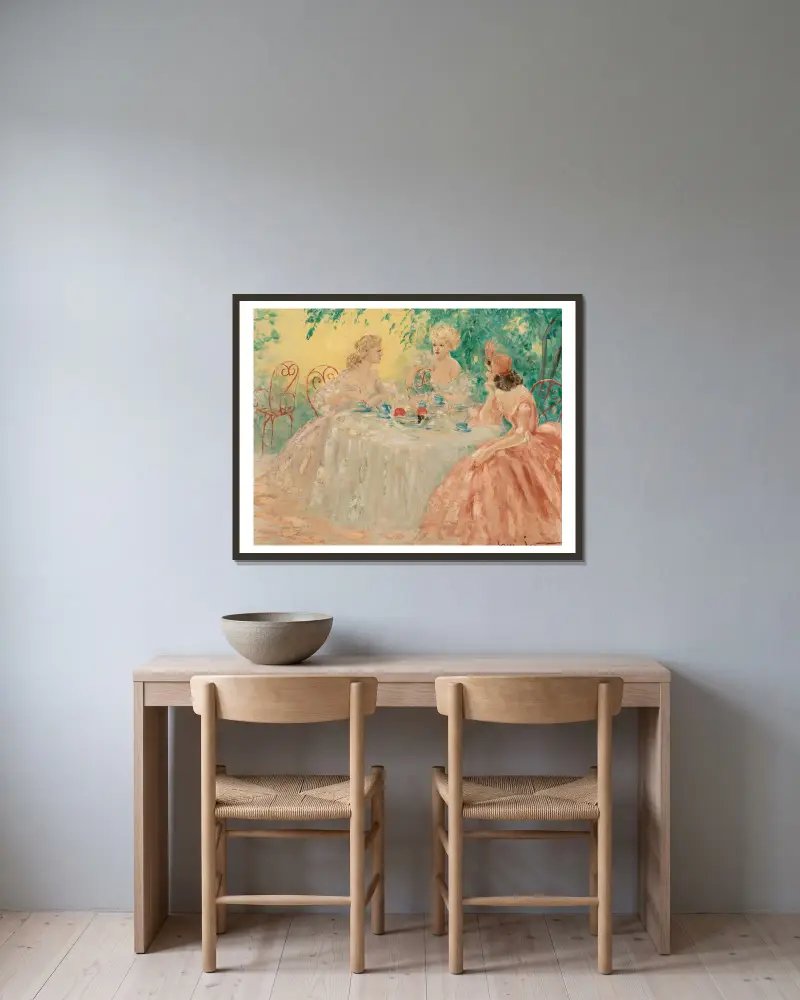 Vertraulichkeiten von Louis Icart gerahmt an einer Wand