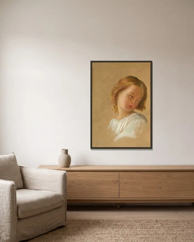 Studie für „Le Printemps“ von Louis Janmot gerahmt an einer Wand