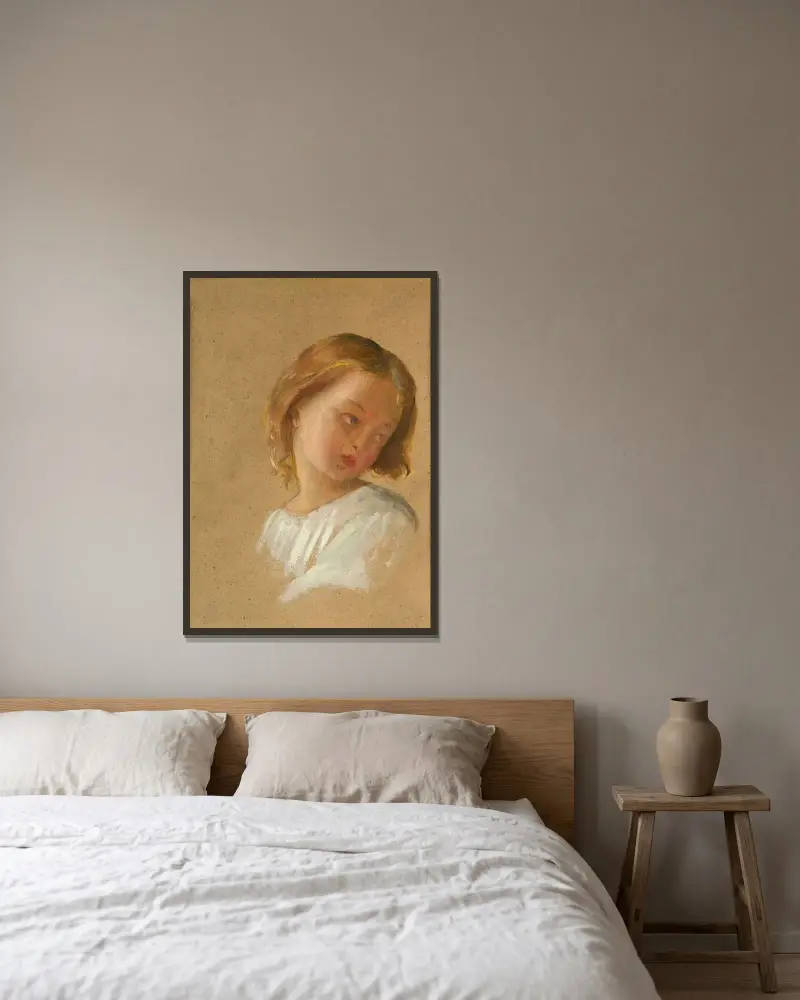 Studie für „Le Printemps“ von Louis Janmot gerahmt an einer Wand